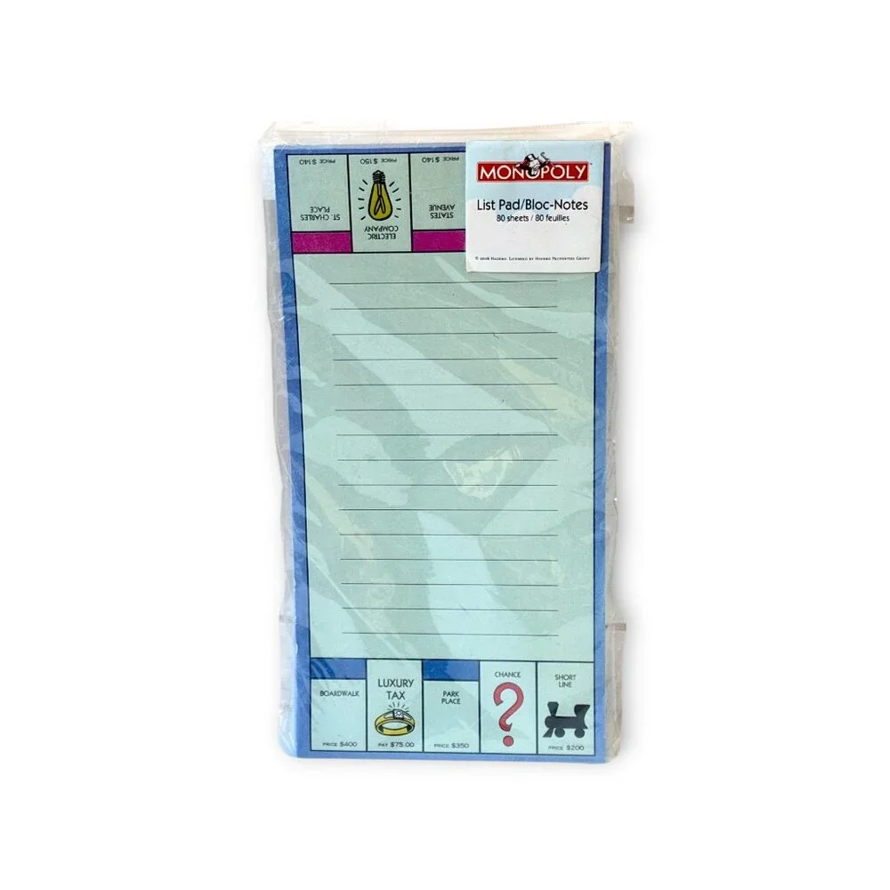 MONOLOPY Hasbro Magnetic Notepad List Pad Grocery Planner for Fridge 80 Sheets
